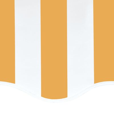 vidaXL Replacement Fabric for Awning Yellow and White 4x3.5 m