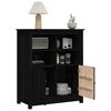 vidaXL Sideboard Black 83x41.5x100 cm Solid Wood Pine
