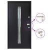 vidaXL Aluminium Front Door Anthracite 90x200 cm