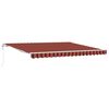 vidaXL Retractable Awning Striped Orange and Brown 400 x 300 cm Fabric
