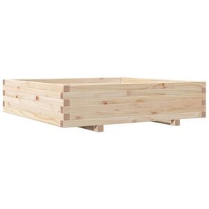 vidaXL Garden Planter 100x100x26.5 cm Solid Wood Pine