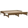 vidaXL Pull-out Day Bed without Mattress Honey Brown 2x(75x190) cm