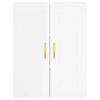 vidaXL Highboard High Gloss White 69.5x34x180 cm Engineered Wood
