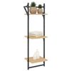 vidaXL 3-Tier Wall Shelves with Bars 2 pcs Sonoma Oak 30x25x100 cm