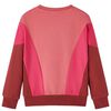 Kids' Sweatshirt Colour Block Pink and Henna 140