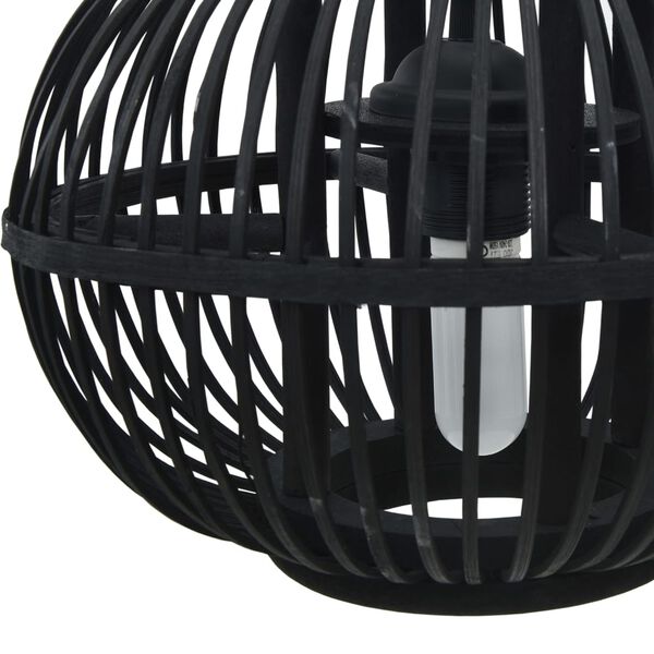 vidaXL Pendant Lamp Black Willow 40 W 30x22 cm Globe E27
