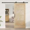 vidaXL Sliding Door ORKDAL Brown 93 x 202 cm Solid Pine Wood