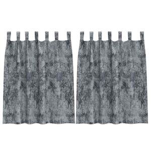 vidaXL Velvet Curtains 2 pcs Silver Grey 140 x 140 cm Velvet