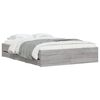 vidaXL Bed Frame with Drawers without Mattress Grey Sonoma 135x190 cm Double