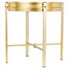 Home&Styling Side Table with Clock Gold