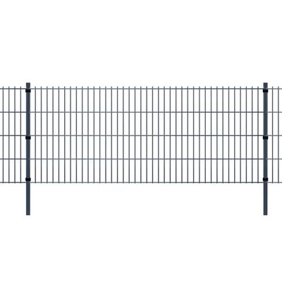 vidaXL Fence Posts 10 pcs Grey 150 cm Galvanised Steel