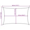 vidaXL Sunshade Sail 160 g/m² Rectangular Sand 2x3 m HDPE