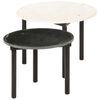 vidaXL Coffee Tables 2 pcs Black and White