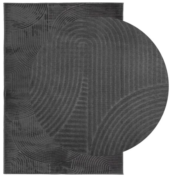 vidaXL Rug IZA Short Pile Scandinavian Look Anthracite 160x230 cm