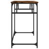 vidaXL Desk Smoked Oak 100x45x76 cm Engineered Wood and Powder-coated Steel