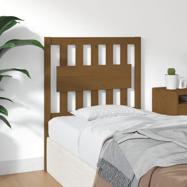 vidaXL Bed Headboard Honey Brown 80.5x4x100 cm Solid Wood Pine