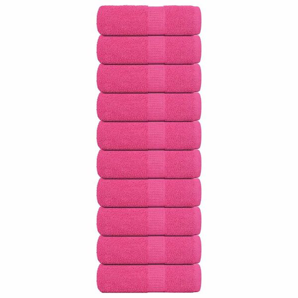 vidaXL Guest Towels "FROGN" 10 pcs Pink 30x50 cm 360 gsm