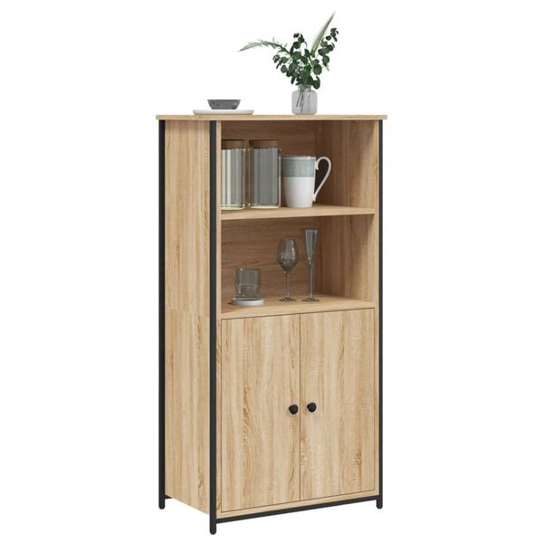 vidaXL Highboard Sonoma Oak 62x36x121.5 cm Engineered Wood