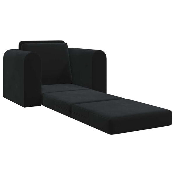 vidaXL Folding Sofa Bed Black 98 x 71 x 83 cm Velvet