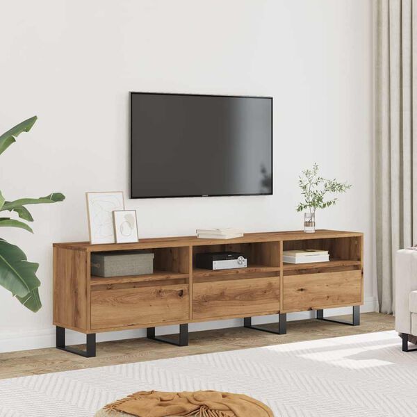 vidaXL TV Cabinet Artisan Oak 150x30x44.5 cm Engineered Wood