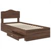 vidaXL Bed Frame with Headboard Brown Oak 75 x 190 cm Engineered Wood