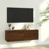 vidaXL TV Wall Cabinet Brown Oak 100x30x30 cm Engineered Wood