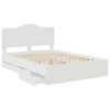 vidaXL Bed Frame with Drawer White 160 x 200 cm Engineer Wood