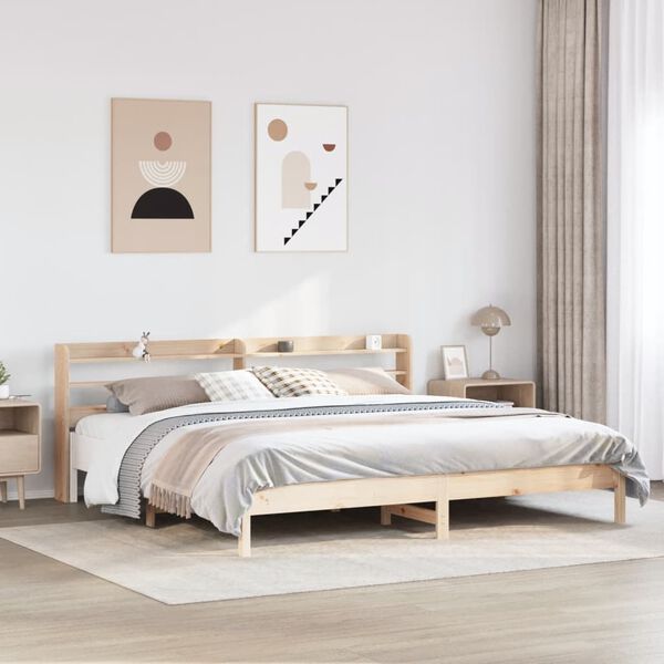 vidaXL Bed Frame without Mattress 200x200 cm Solid Wood Pine