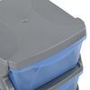 vidaXL Rollable Drawer Cabinet 36x40x80 cm Grey and Blue