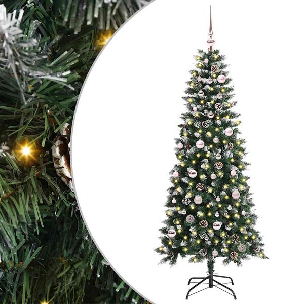 vidaXL Artificial Christmas Tree with 150 LEDs with Stand Green 150 cm