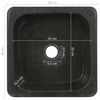 vidaXL Sink 30x30x15 cm Riverstone Black