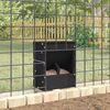 vidaXL Rabbit Feeder Black 20 x 12.5 x 25 cm Cold-Rolled Steel
