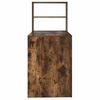 vidaXL Desk with Shelf Smoked Oak 113 x 54 x 120 cm Engineered Wood