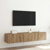vidaXL TV Wall Cabinet Wall-mounted 2 pcs Artisan Oak 80 x 35 x 31 cm