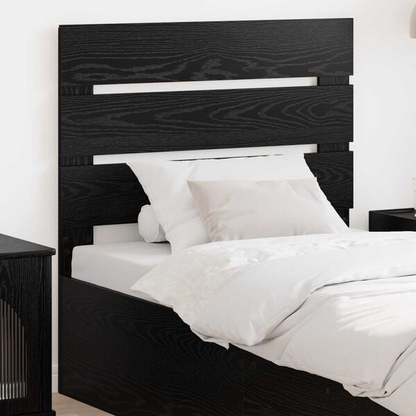 vidaXL Headboard with Headboard Black Oak 75 cm Engineered Wood