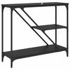 vidaXL Console Table Black Oak 88.5 x 30 x 75 cm Engineered Wood