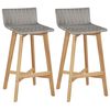 vidaXL Bar Stools 2 pcs Solid Acacia Wood