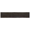 vidaXL Table Top Dark Brown 220x40x(2-4) cm Treated Solid Wood Live Edge