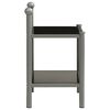 vidaXL Bedside Cabinets 2 pcs Grey and Black Metal and Glass