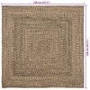 vidaXL Area Rugs Square Natural and Black 120 x 120 cm Jute