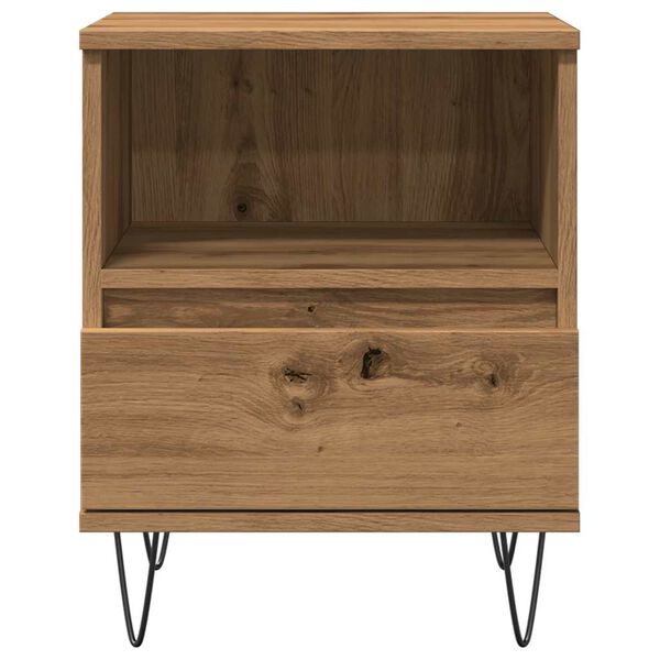 vidaXL Bedside Cabinet Artisan Oak 40x35x50 cm Engineered Wood