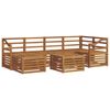 vidaXL Outdoor Sofa Set 7 pcs Natural Polyester