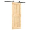 vidaXL Sliding Door with Hardware Set 80x210 cm Solid Wood Pine