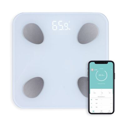 Livoo Smart Bluetooth Body Fat Scales 28x28x2.4 cm White