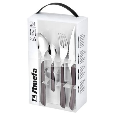 Amefa 24 Piece Cutlery Set Eclat Grey