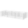 vidaXL Gabion Raised Bed | Silver | Galvanized Steel | 270x90x50 cm