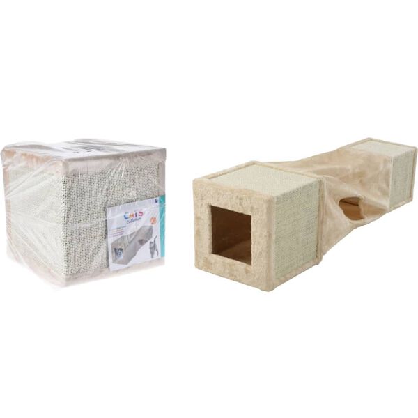 Pets Collection Cat Scratcher Tunnel 29x29x106 cm Beige