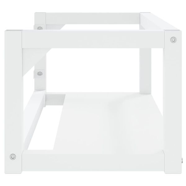 vidaXL Wall-mounted Bathroom Washbasin Frame White 79x38x31 cm Iron