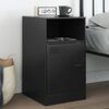 vidaXL Bedside Cabinet Black 34.5x39x62 cm Steel
