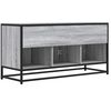 vidaXL TV Cabinet Grey Sonoma 100x35x50 cm Engineered Wood and Metal
